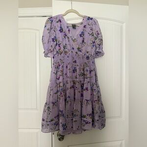 Lavender woman’s floral dress